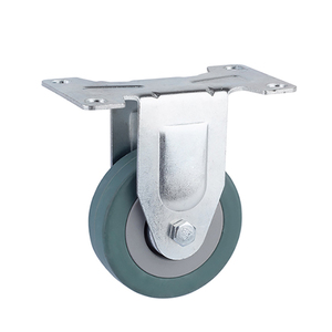 Roue de chariot industrielle légère en caoutchouc gris 2/2,5/3/4/5 pouces, pivotante ou fixe, pour intérieur - Product Image 1