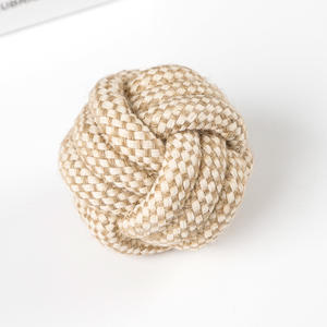 Toptan paketi 7 pamuk ve keten halat topu Pet oyuncak halat oyuncak düğüm topu çiğnemek köpek ile oyuncak seti interaktif hediye - Product Image 2