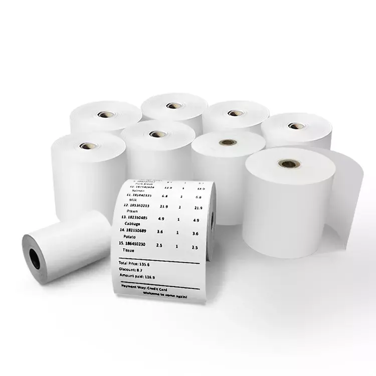 Bailida Cash Register Paper Thermal Paper Rolls Factory thermal paper hot selling 55mm width good quality low price