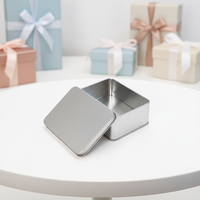 Boîte en étain rectangulaire 125*90*50mm pour chocolat, emballage cosmétique, boîte à bonbons personnalisée pour mariage, écologique, recyclable, en métal, livraison rapide