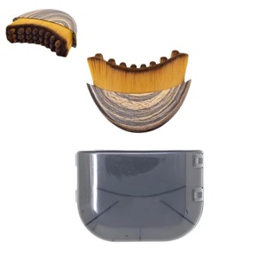 Nuevos Brochas de Contorno Blancas de Marca Privada, Personalizadas, Portátiles, de Uso Diario, con Cerdas Suaves Veganas, <span class=keywords><strong>Brocha</strong></span> Linfática Ovalada para el Rostro - Product Image 3