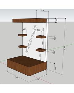 Templo de madera personalizado con luz LED para oficina en casa Puja Mandir colgante de pared y mesa Mandir 16x12x24 pulgadas - Product Image 4