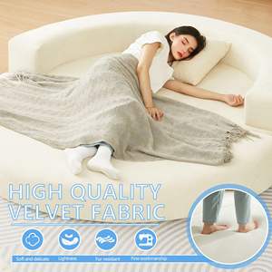 原料工場生産 円形 ホームファニチャー カウチ リビングルーム モダン ラグジュアリー ラウンジ 圧縮ソファ - Product Image 6