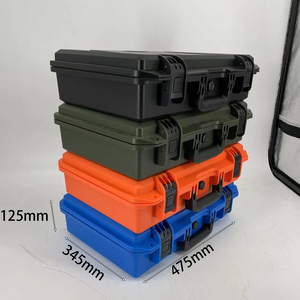 DPC089 <span class=keywords><strong>Boîtier</strong></span> en plastique robuste IP67 <span class=keywords><strong>orange</strong></span> gris bleu étanche antichoc avec mousse pour le rangement des outils et des montres 475*345*125mm - Product Image 2
