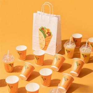 Gobelets en carton ondulé de 12 oz, jetables, à double paroi, avec manchons, pour boissons chaudes, soupes et autres boissons à emporter - Product Image 3