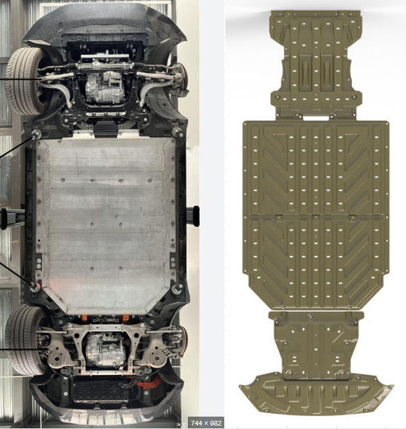 Plaque de dérapage en aluminium pour Zeekr 001 2021-2022 5-PCS