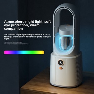 Ventilateur sans pales USB pour la maison et le dortoir, avec fonction de brumisation et refroidissement par eau, pour bureau, économe en énergie, faible bruit, conception sans pales - Product Image 5