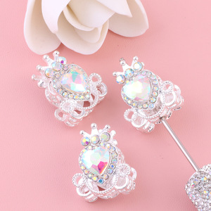 2025 nueva llegada amor completo Rhinestone cristal corazón cuentas para bolígrafos DIY joyería teléfono cadenas pluma accesorios de cuentas - Product Image 4