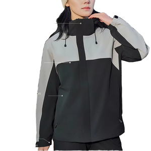 Combinaison de montagne d'hiver imperméable coupe-vent à trois couches épaisse de 220 g avec appliques unisexe 100% polyester - Product Image 1