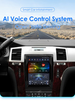 Estéreo de coche Android CARUPEZ de 9,7 pulgadas para Cadillac Escalade SLS 2007-2014 navegación Vertical estilo Tesla GPS DSP 1 año de garantía