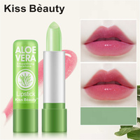 Kiss Beauty - Lápiz Labial de Larga Duración con Gel de Aloe Vera, Bálsamo Labial, Cosmético al por Mayor, Maquillaje de Marca Privada, Lápiz Labial Mágico que Cambia de Color