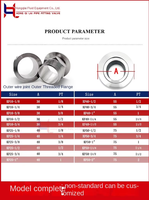 Raccord de tuyauterie hexagonal sanitaire à trois colliers en acier inoxydable 304 316L avec raccord fileté