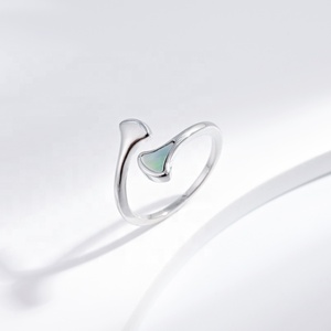 factory price plata s925 silver pearl shell adjustable ring gemstone small luxury moon <b>cat</b> Round gold plated women fashion rings - Product Image 3