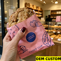 Sacs en papier personnalisés avec logo imprimé, résistants à l'huile, pour emballage alimentaire jetable, frites, poulet et biscuits