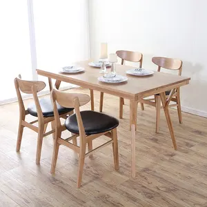 High Quality European Style PU Leather Upholstered Wooden Dining Restaurant Chair