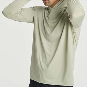 OEM高品質メンズバンブー軽量フーディーSpf50モイスチャーウィッキング長袖スタイルサンシャツラッシュガード - Product Image 2