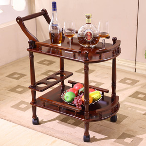 <span class=keywords><strong>Carrello</strong></span> di Servizio Mobile a Due Piani in Legno Moderno ed Ecologico per Saloni di Bellezza, Hotel e Ristoranti, Uso Domestico - Product Image 2