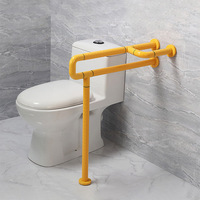 Barra de Apoyo Plegable Antideslizante de ABS para Montar en la Pared, para Uso en Hoteles y Spas, Diseño Moderno, Duradera, Ecológica, Seguridad para Baños y Aseos