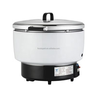 Cuisinière à riz au gaz grande capacité avec cuve en acier inoxydable, machine à cuire le riz au gaz 7L 10L 15L 23L 30L pour restaurant, hôtel, cantine