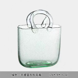 Decorative Table <strong>Glass</strong> <strong>Vases</strong> <strong>Glass</strong> Handbag Purse <strong>Bag</strong> Crystal Bud Flower <strong>Glass</strong> <strong>Vases</strong> - Product Image 6