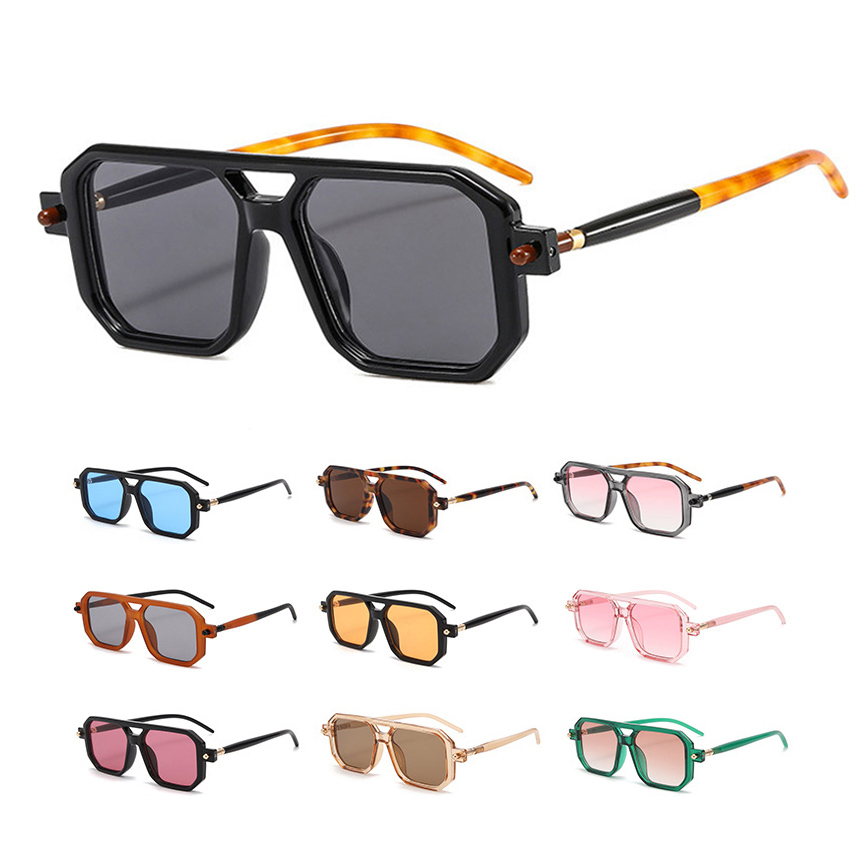 Vintage Square 70s Flat UV400 Sunglasses for Men & Women  display picture 2