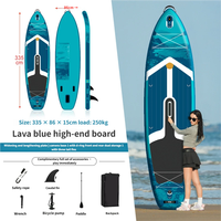 Planche à pagaie gonflable polyvalente avec construction en PVC double épaisseur, écologique et portable pour le surf en vagues