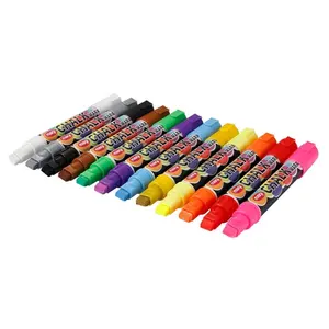 White Board Markers Pens Board Nib Dry Erase Liquid Chalk Marker For Drawing White Queenstar Factory Supply 8 Colors 10 Mm Marker Pen 12 Colors School