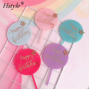 Nuovo Design <span class=keywords><strong>Buon</strong></span> <span class=keywords><strong>Compleanno</strong></span> Acrilico Cake Topper Cerchio Toppers Cupcake Per Il <span class=keywords><strong>Compleanno</strong></span> Decorazioni Della Torta Del Partito Baby Shower PQ271 - Product Image 6