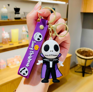 Terreur série 3D PVC porte-clés fantôme enfant poupée de mariée Clown retour âme voiture pendentif - Product Image 1