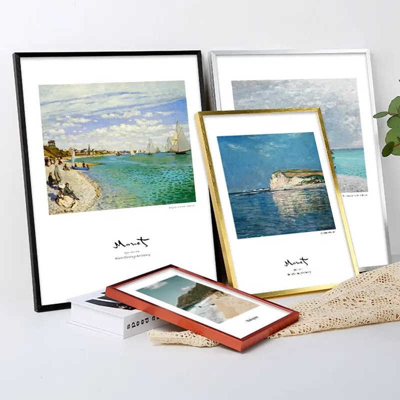 4 Color A0 A1 A2 A3 A4 8X10 11X14 inch Metal Aluminum Alloy Photo Picture Frame with Glass or Plexiglass