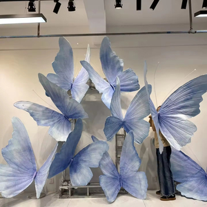 2025 vente chaude géant papillon <span class=keywords><strong>fleurs</strong></span> avec Eva/papier/organza matériel pour fenêtre décor mariage fête Floral ensemble - Product Image 1