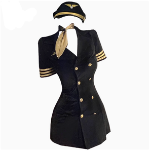 Uniforme de Azafata, Lencería Erótica, Disfraces Sexys, Disfraz de Azafata, Cosplay Sexual, <span class=keywords><strong>Anime</strong></span>, Policía, Lencería Japonesa, Juego de Roles - Product Image 6