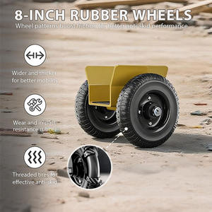 Jh-mech Panel <span class=keywords><strong>Dolly</strong></span> 11.8 "L X 7.9" W X 8.7 "H, kapasitas beban 700 Lbs kereta Drywall dengan 8" roda baja pintu - Product Image 6