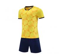 Seragam Sepak Bola Kustom Jersey Unisex Kerah Bulat Model Baru Patchwork Cetak Laser Seragam Tim Sepak Bola 100% Poliester Cepat Kering