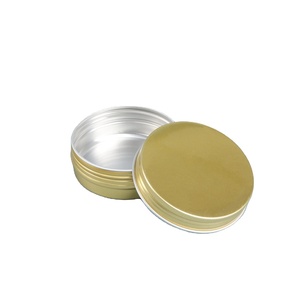 Customized Printed logo Gold Metal Packaging Aluminum Cosmetic Containers for Lip Balm Tin Gold Empty Aluminium Tin Jar - Product Image 1