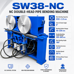 Multi-angle Hydraulic Pipe Bending Machine Double Head Tube Bender for Steel Coil Frame Automotive Exhaust Industrial Duct - Product Image 2