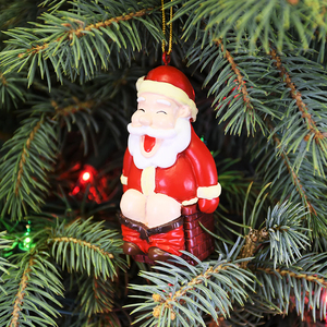 Custom Resin <strong>Christmas</strong> <strong>Tree</strong> <strong>Mini</strong> Ornaments Hanging Supplies African American Black Santa Claus Miniature Decoration Accessories - Product Image 6