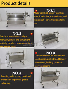 Accessoires standard complets, déballage direct, utilisation immédiate, gain de temps de montage, équipement pour rôtissoire à agneau entier commerciale - Product Image 6
