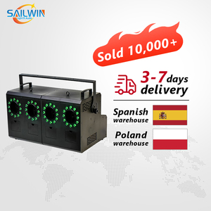 Machine à bulles de fumée LED RGBW Sailwin en métal 1500W, machine à bulles de fumée à 4 roues, DJ Pro <span class=keywords><strong>FX</strong></span>, effets spéciaux de bulles de fumée pour les fêtes - Product Image 5