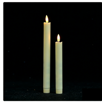 Vela LED de 19.5 cm con Llama, Superficie Lisa, Control Remoto Electrónico, para Centros de Mesa de Boda, Decoración del Hogar y Festividades