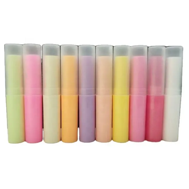 Tubo vacío para barra de labios, contenedor de colores para barra de labios, 3g/4g, 10 colores