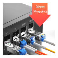 GIANTECH GTFP--FX 1.25G Multimode Fiber Transceiver SFP Dual Fiber Module 2km Commercial Range 1310nm LC Duplex Connector POE