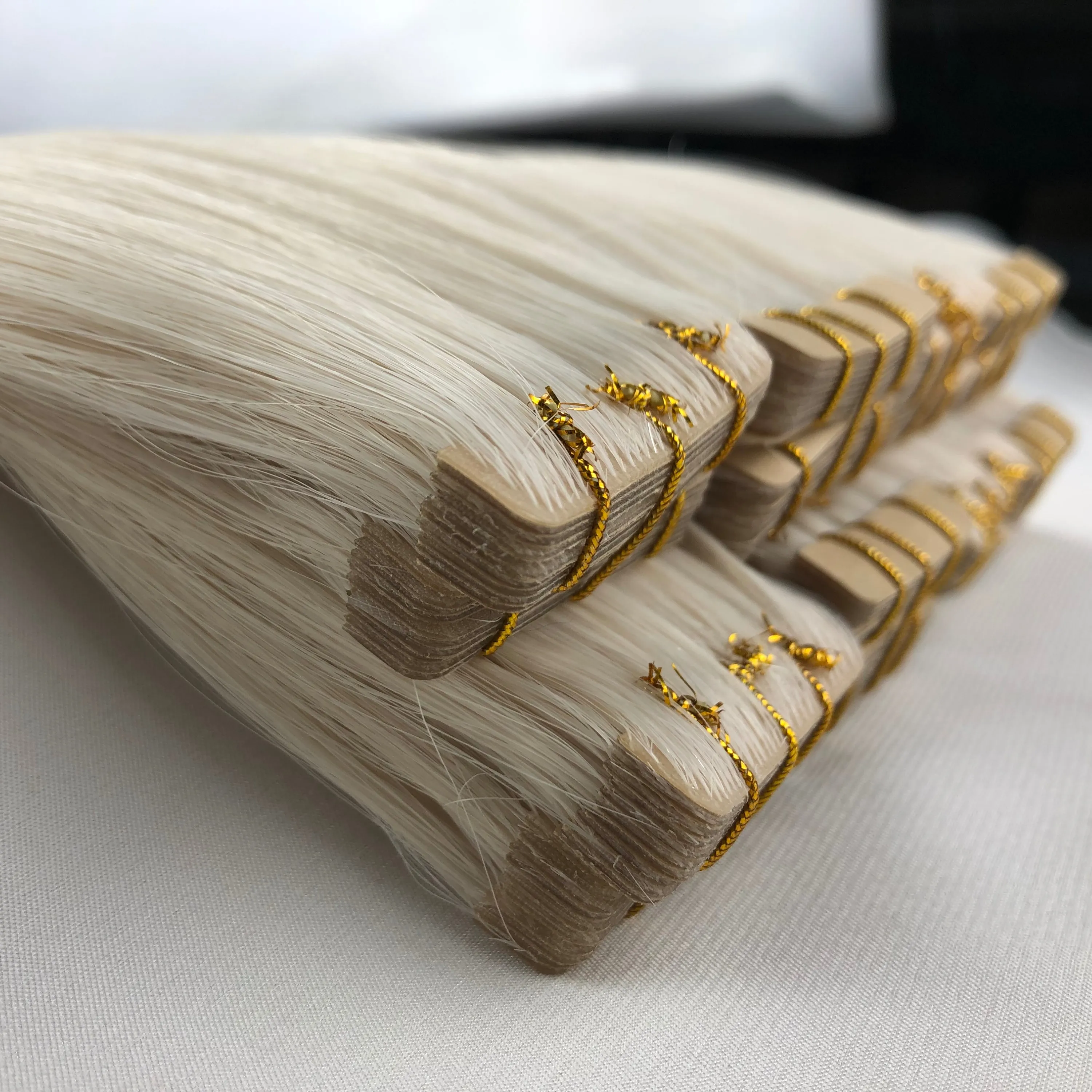 Ruikang nastro per iniezione di alta qualità doppia cuticola disegnata allineata estensioni dei capelli di colore marrone dei capelli di Remy