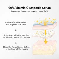Sérum en Ampoules Éclaircissantes Fournisseur de Qualité Supérieure à la Nicotinamide, Acide Hyaluronique, Vitamine C et B3 pour le Soin de la Peau