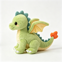 Peluche personnalisable : Adorable figurine de dragon en peluche douce, style dessin animé, vente en gros, jouet en peluche sur mesure