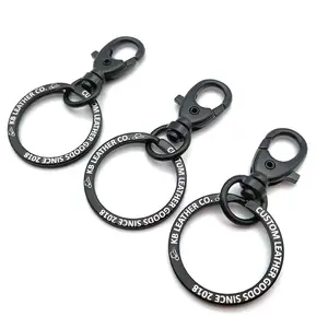 Custom Metal Key Chain Loop Hook Lobster Keychain Metal Hook And Loop Strap Metal Rings