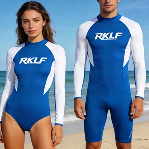 Zipper Surfing Suit Full Body Long Sleeve Wetsuit Rashguard for Men Women <strong>Thermal</strong> Spring Summer Surf Swim Anti UV <strong>Rash</strong> <strong>Vest</strong> - Product Image 6