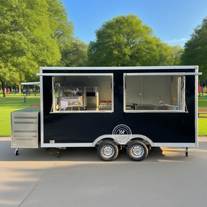 مقطورة قهوة مجهزة بالكامل بشاحنة آيس كريم متنقلة للطعام والمطبخ الكامل للمطعم مقطورة عربة هوت دوج متنقلة - Product Image 3