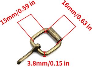 Brass Buckles PCS Inch Metal Single Prong Roller Buckle For Belts Bags <b>Shoes</b> DIY Hardware <b>Accessories</b> - Product Image 2