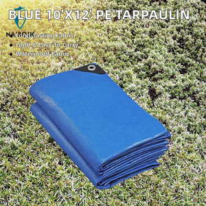 Bâche PVC bleue imperméable de haute qualité 10'x12' pour tentes de piscine, auvents et tissus industriels 100% polyester très résistants - Product Image 2